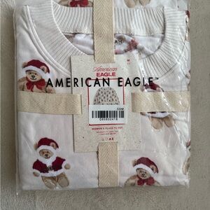 NWT American Eagle Christmas Bear PJ Set